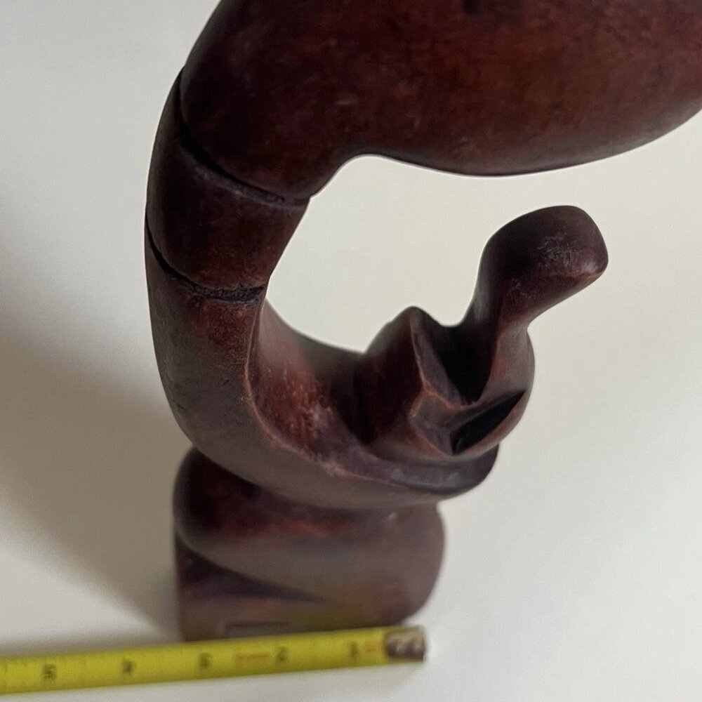 VTG African Heritage Collection Art Wooden Carved 11.5" Mother & Child Sculpture - Picture 5 of 6